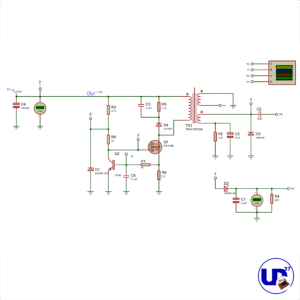 Fuente autooscilante de 12 a 5V con Mosfet - Plano 02